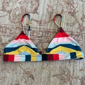 Solid and Striped bikini top